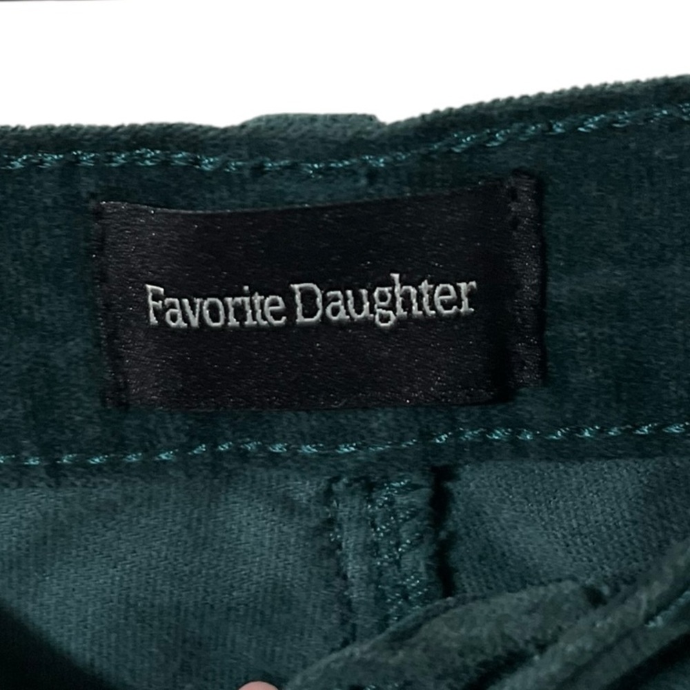 FAVORITE DAUGHTER Misha Super High Rise Wide Leg Hayward Green Corduroy Pants - Picture 4 of 8